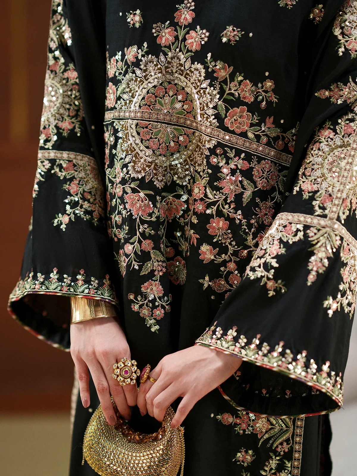 ETHNIC LUXURY Most Hit EMBROIDERED NET SUIT 2026 image 3