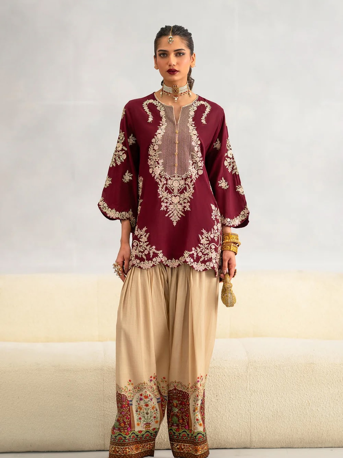 Ethnic Luxury Digital Printed Silk
