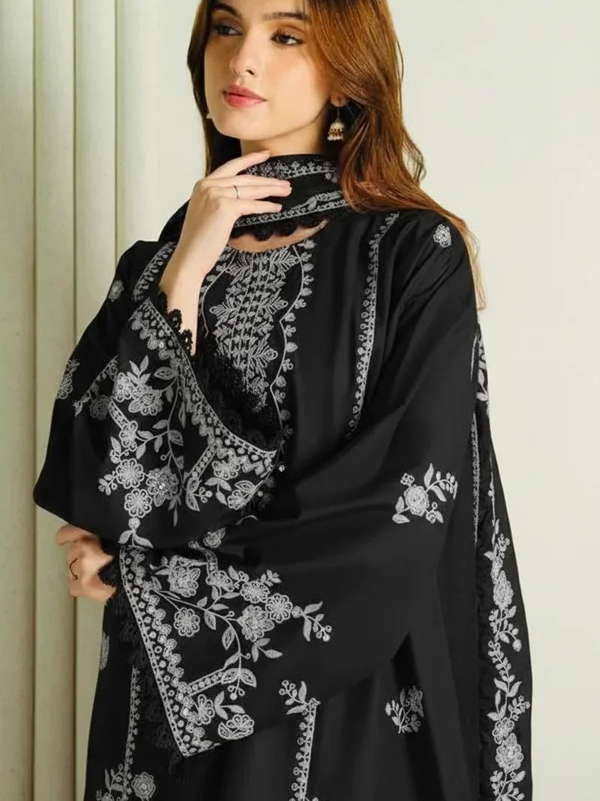 Cross Stitch Luxury Embroidered Dhanak image 2