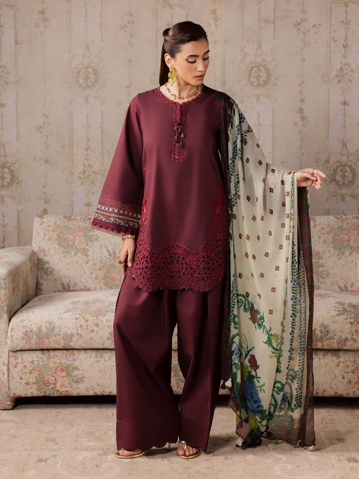 Sapphire Winter Collection Embroidered Dhanak