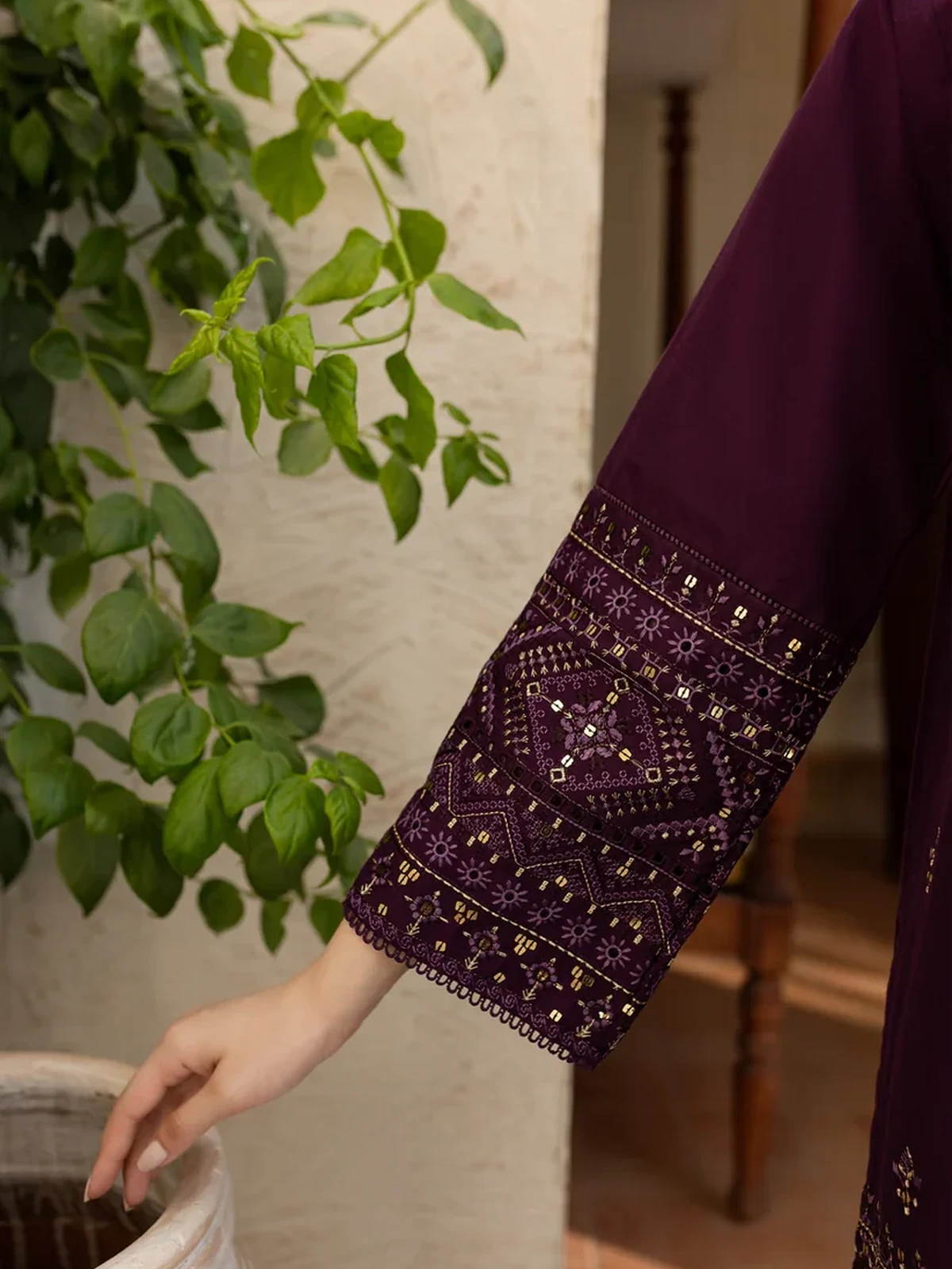 Premium Quality Lawn 2 Piece Embroidered Dress image 4