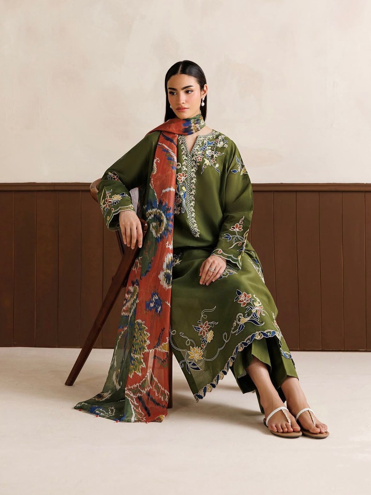 Embroidered Airjet Dhanak image 2