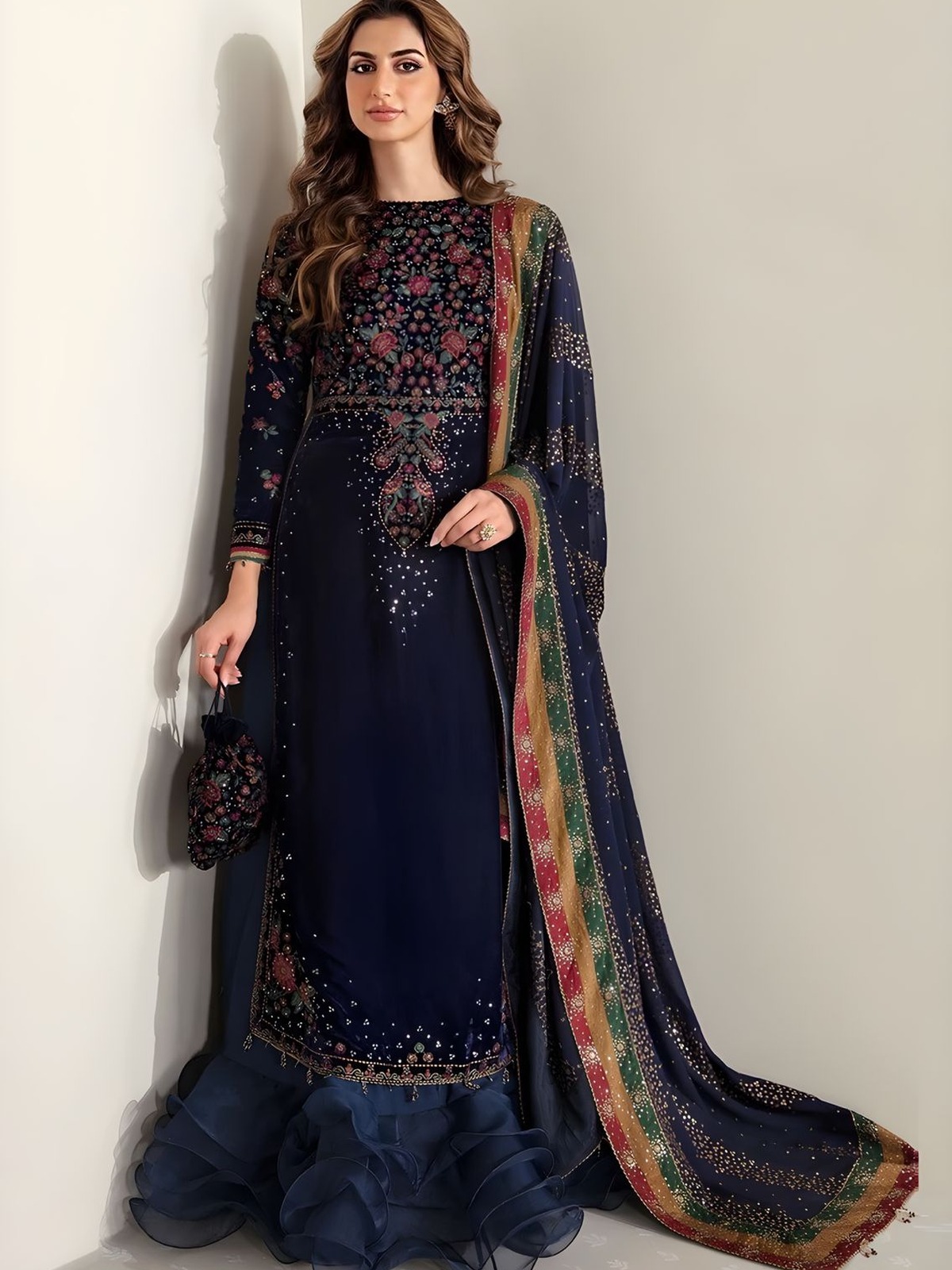 Royal Heavy Embroidered Velvet Festive