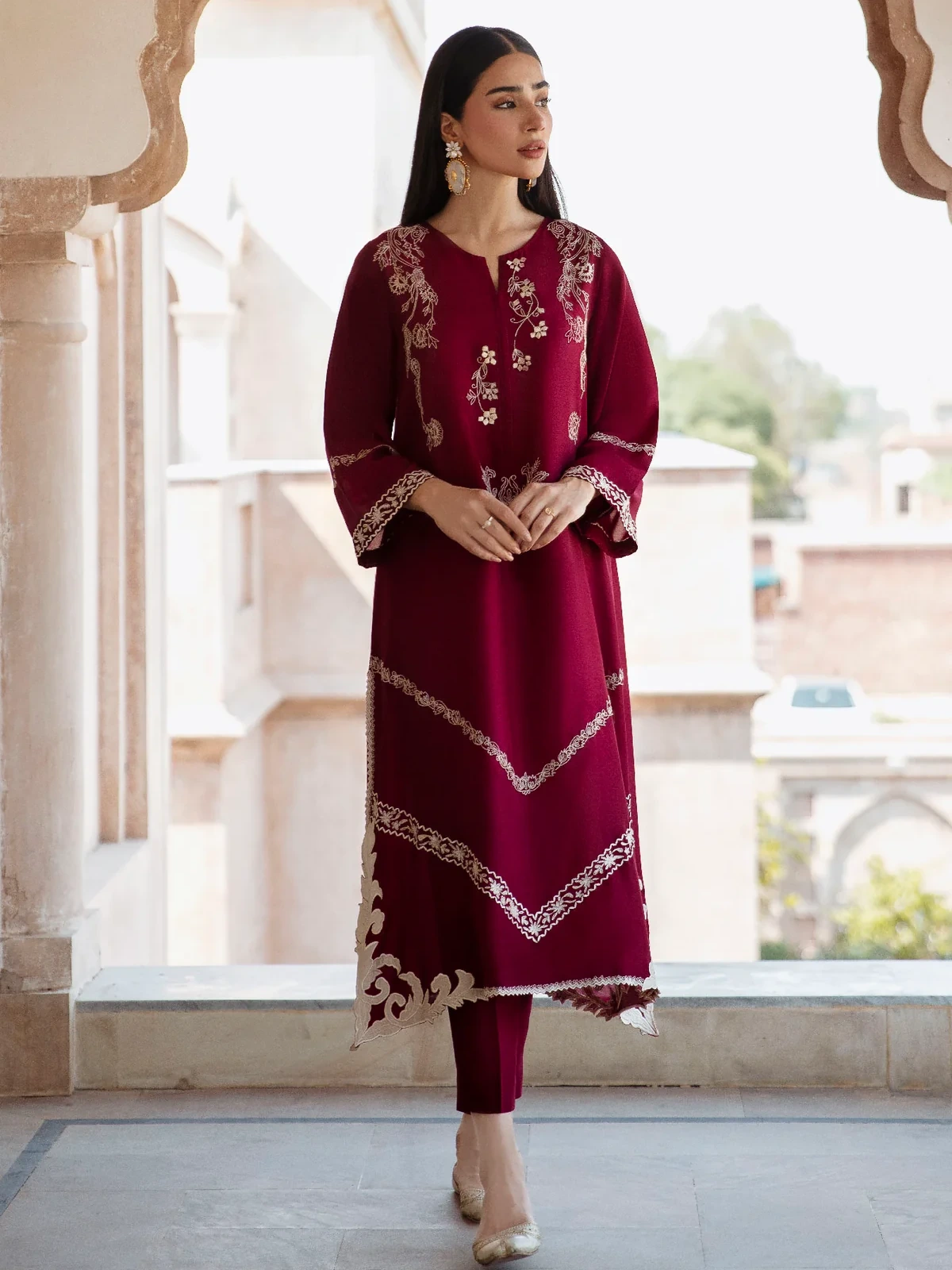 Premium Quality Lawn 2 Piece Embroidered Dress
