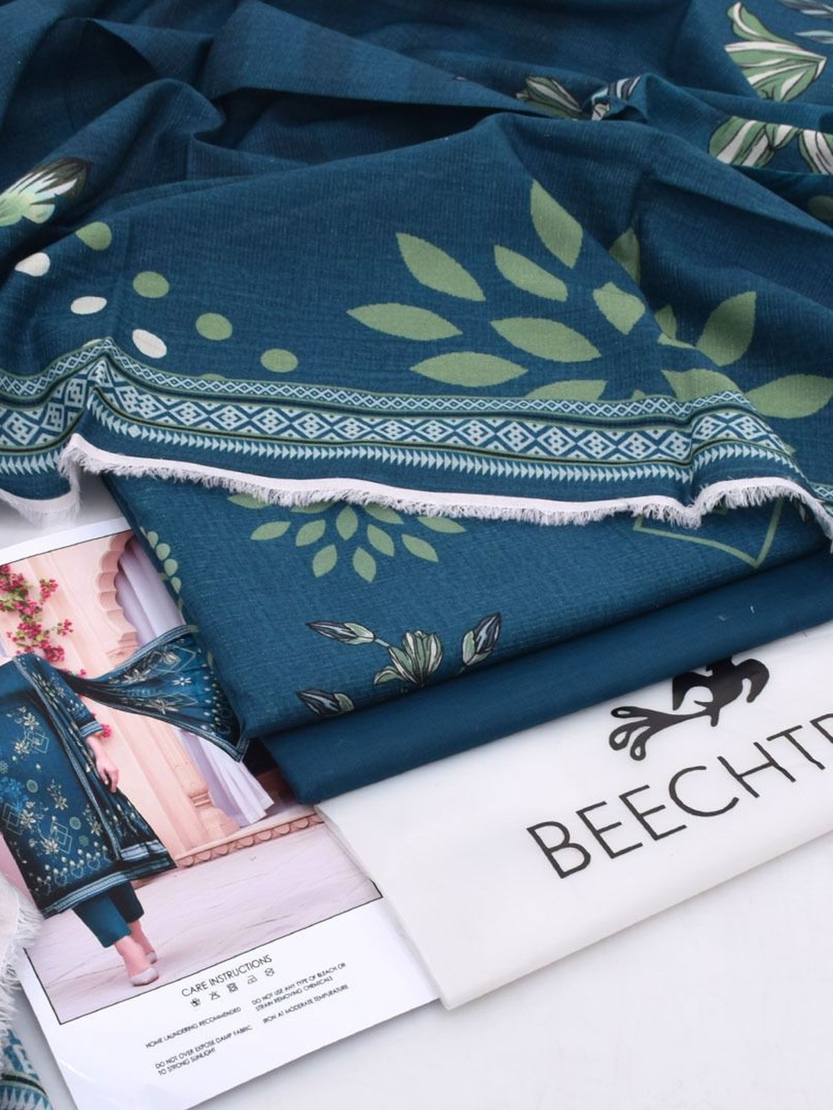 Beechtree Digital Printed Chamki Lawn Suit | 3 Piece Unstitched image 2