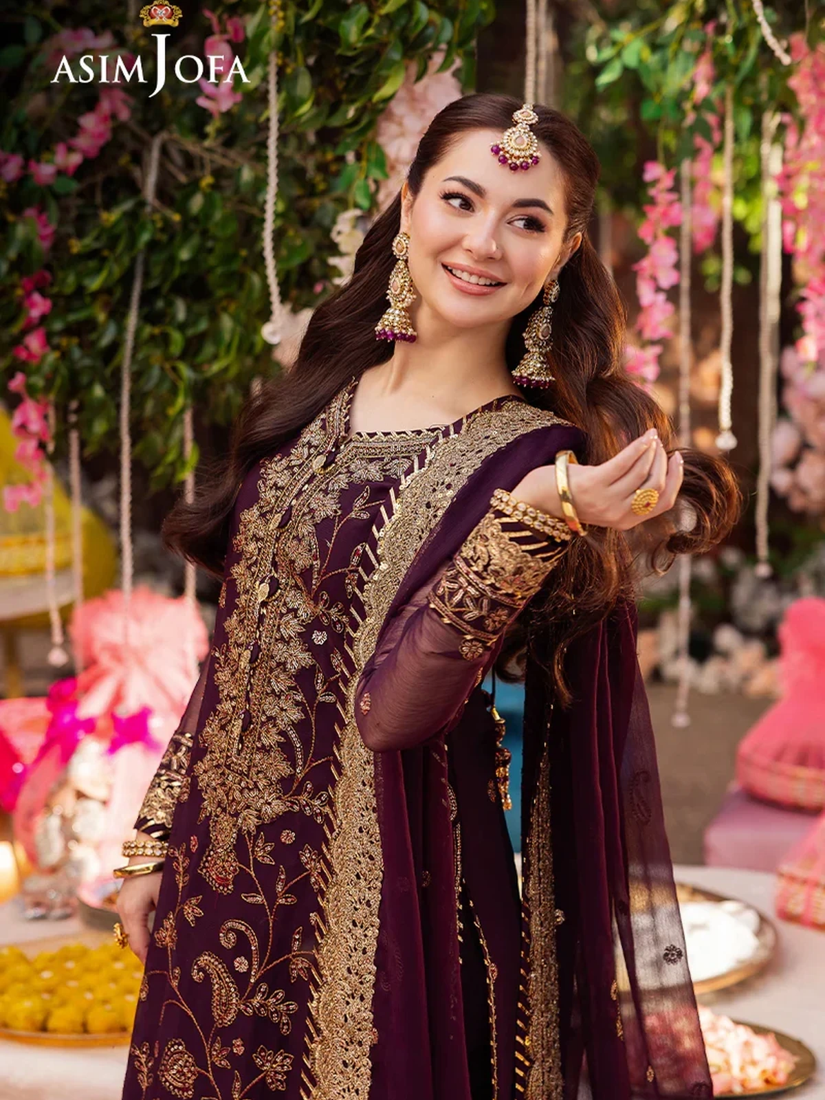 Asim Jofa Luxury Sequence Embroidered Chiffon Suit image 2
