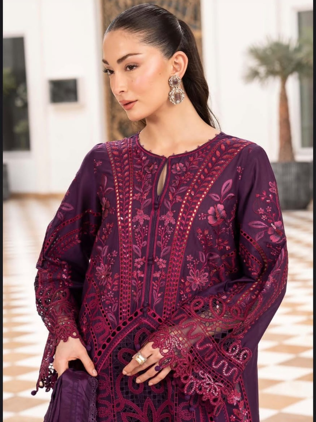 Winter Heavy Embroidered Airjet Dhanak image 4