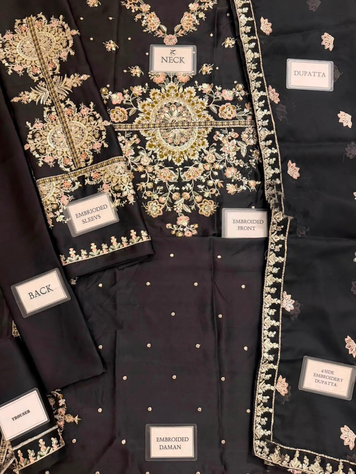 ETHNIC LUXURY Most Hit EMBROIDERED NET SUIT 2026 image 5