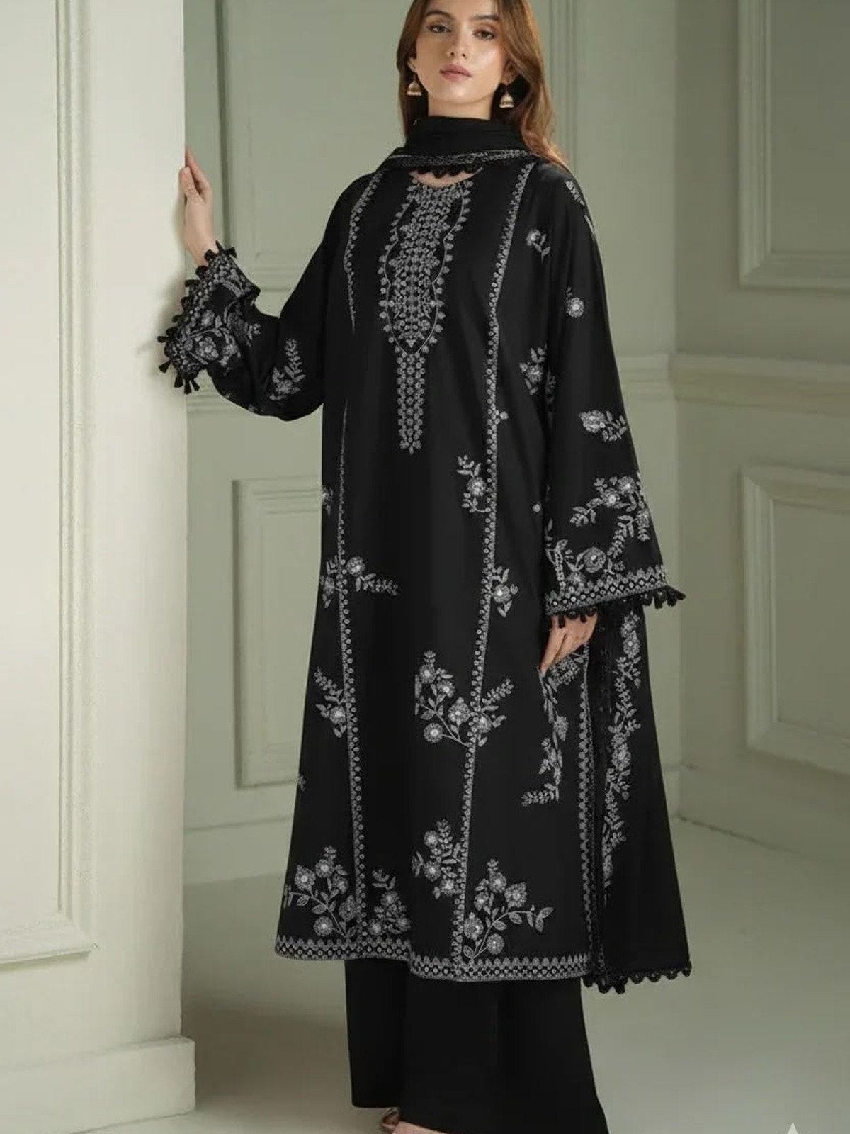 Cross Stitch Luxury Embroidered Dhanak