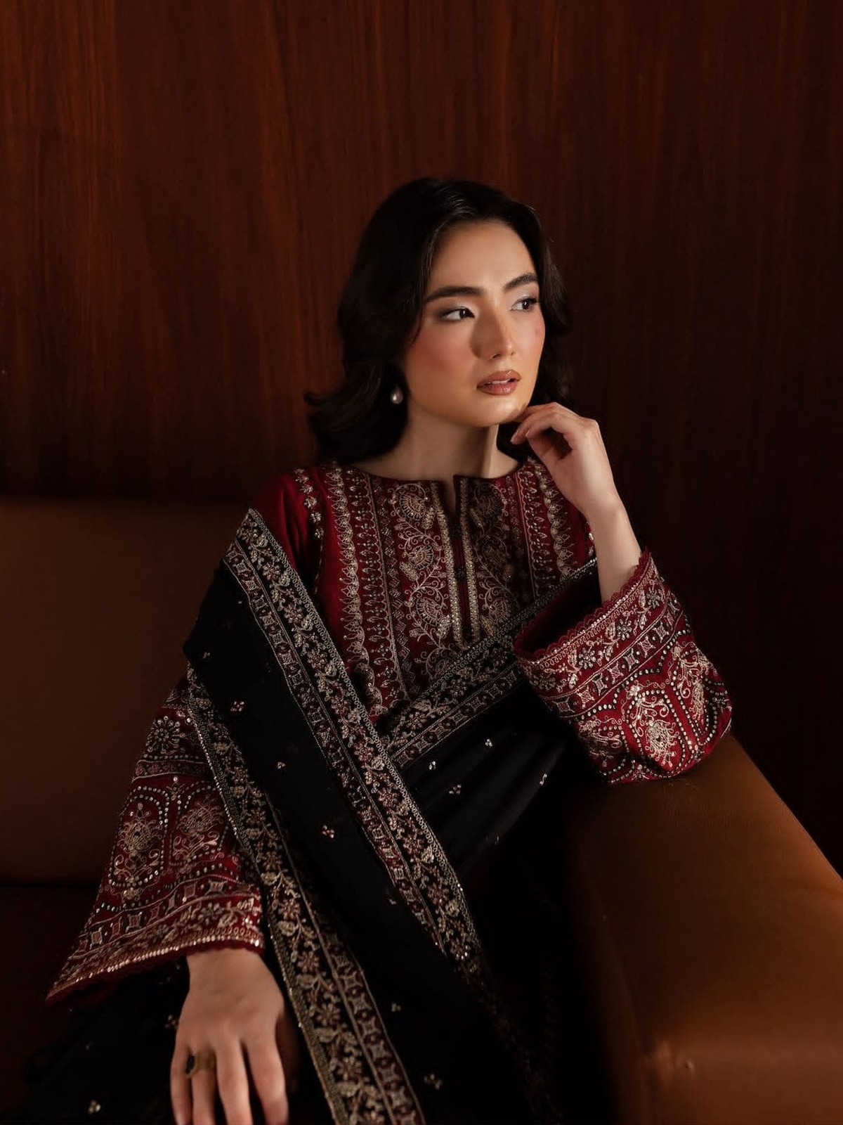 Batik Winter Luxury Sequence Embroidered image 2