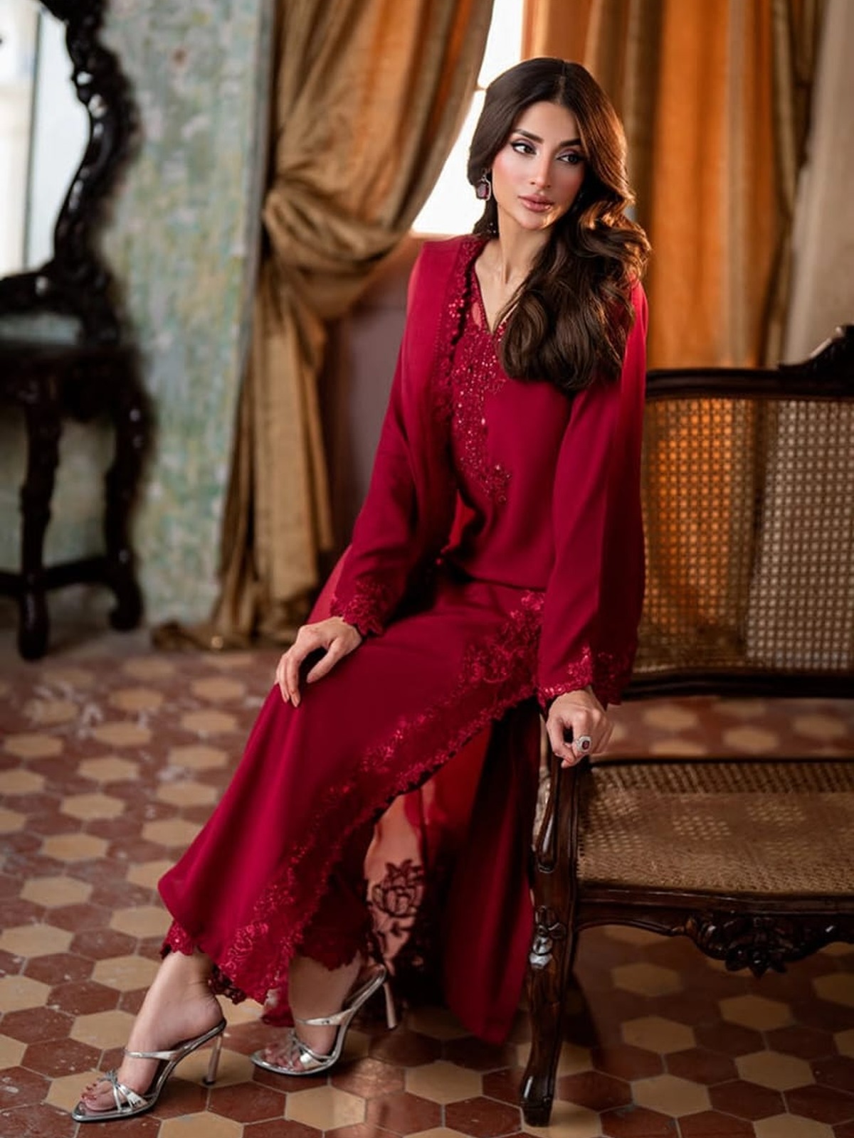 Azure Luxury Collection Heavy Embroidered Chiffon image 3