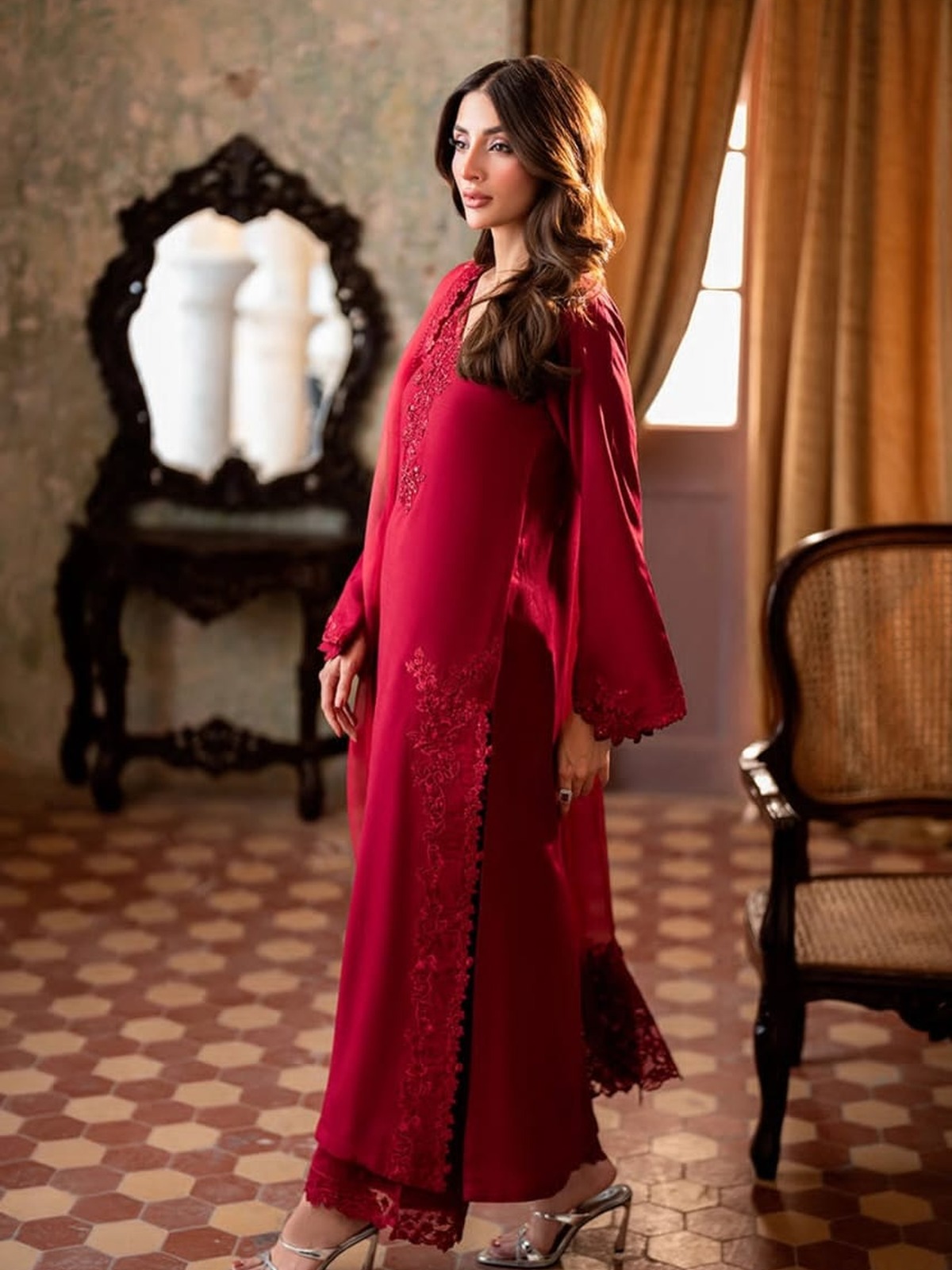 Azure Luxury Collection Heavy Embroidered Chiffon image 4