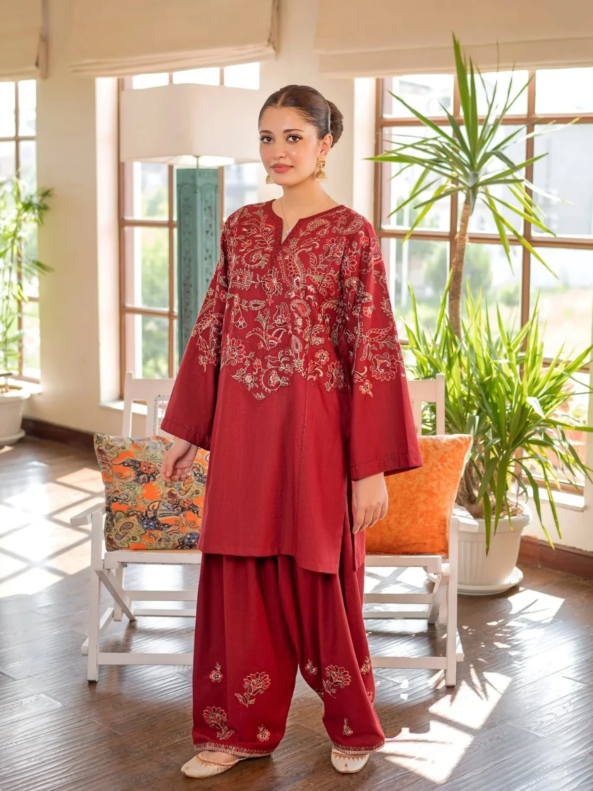 Premium Quality Lawn 2 Piece Embroidered Dress